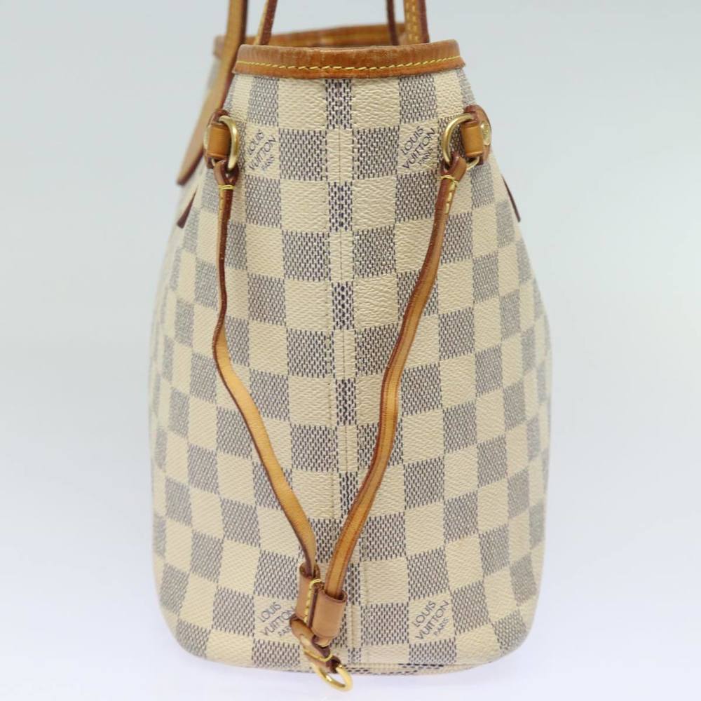 LOUIS VUITTON Damier Azur Neverfull PM Tote Bag N41362 LV Auth 80052 - Picture 3 of 16